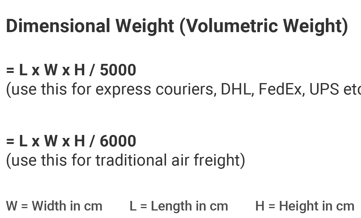 Cách tính C.W trong vận tải hàng không
